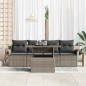 vidaXL Set di Divani da Giardino a 5 Pezzi con Cuscini Grigio in Rattan Sintetico vidaXL Set di Divani da Giardino a 5 Pezzi con Cuscini Grigio in Rattan Sintetico
