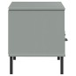 Mobile TV con Gambe Metallo Grigio Legno Massello di Pino OSLO Mobile TV con Gambe Metallo Grigio Legno Massello di Pino OSLO
