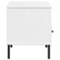 Mobile TV con Gambe Metallo Bianco Legno Massello di Pino OSLO Mobile TV con Gambe Metallo Bianco Legno Massello di Pino OSLO