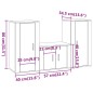 Set Mobili Porta TV 3 pz Bianco Lucido in Legno Multistrato Set Mobili Porta TV 3 pz Bianco Lucido in Legno Multistrato
