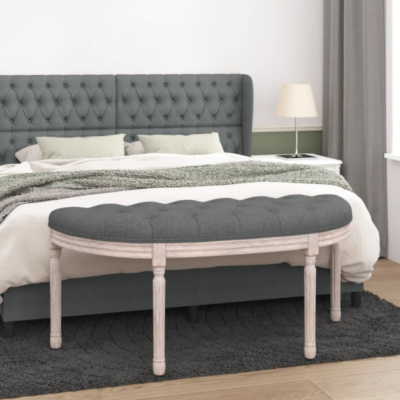 Panca Grigio Scuro 110,5x45x49 cm in Tessuto Panca Grigio Scuro 110,5x45x49 cm in Tessuto