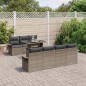 vidaXL Set Giardino 8 Pezzi con Cuscini Grigi in Rattan Sintetico