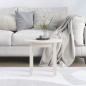 Tavolino da Salotto Bianco Ø 45x40 cm in Legno Massello di Pino Tavolino da Salotto Bianco Ø 45x40 cm in Legno Massello di Pino