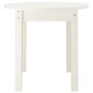 Tavolino da Salotto Bianco Ø 45x40 cm in Legno Massello di Pino Tavolino da Salotto Bianco Ø 45x40 cm in Legno Massello di Pino
