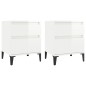 Comodini 2 pz in Bianco Lucido 40x35x50 cm Comodini 2 pz in Bianco Lucido 40x35x50 cm