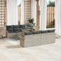 vidaXL Set da Giardino in 9 Pezzi con Cuscini Grigio Chiaro in Rattan Sintetico vidaXL Set da Giardino in 9 Pezzi con Cuscini Grigio Chiaro in Rattan Sintetico