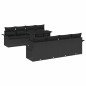 vidaXL Set da Giardino 9 Pezzi con Cuscini in Rattan Nero vidaXL Set da Giardino 9 Pezzi con Cuscini in Rattan Nero