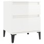 Comodini 2 pz in Bianco Lucido 40x35x50 cm Comodini 2 pz in Bianco Lucido 40x35x50 cm