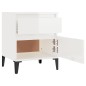 Comodini 2 pz in Bianco Lucido 40x35x50 cm Comodini 2 pz in Bianco Lucido 40x35x50 cm