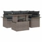 vidaXL Set di 5 Divani da Giardino con Cuscini Grigio Rattan Sintetico