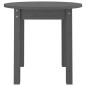 Tavolino da Salotto Grigio Ø 45x40 cm in Legno Massello di Pino