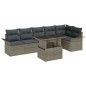 vidaXL Set Divani Giardino con Cuscini Grigio Polyrattan