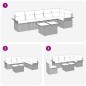 vidaXL Set di Divani da Giardino composto da 7 pezzi con cuscini Beige in Rattan Poli