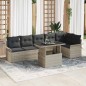 vidaXL Set di Divani da Giardino a 7 Pezzi con Cuscini Rattan Polimerico Grigio Chiaro