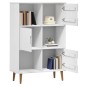 Libreria MOLDE Bianca 90x35x133,5 cm in Legno Massello di Pino Libreria MOLDE Bianca 90x35x133,5 cm in Legno Massello di Pino