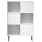 Libreria MOLDE Bianca 90x35x133,5 cm in Legno Massello di Pino Libreria MOLDE Bianca 90x35x133,5 cm in Legno Massello di Pino