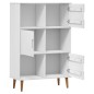 Libreria MOLDE Bianca 90x35x133,5 cm in Legno Massello di Pino Libreria MOLDE Bianca 90x35x133,5 cm in Legno Massello di Pino