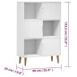 Libreria MOLDE Bianca 90x35x133,5 cm in Legno Massello di Pino Libreria MOLDE Bianca 90x35x133,5 cm in Legno Massello di Pino