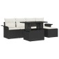 vidaXL Set di divani da giardino in 8 pezzi con cuscini neri in poly rattan