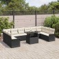 vidaXL Set Divano da Giardino 11 pcs Nero Marrone 100 x 55 x 73 cm vidaXL Set Divano da Giardino 11 pcs Nero Marrone 100 x 55 x 73 cm