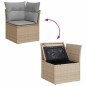 vidaXL Set di divani da giardino 11 pezzi con cuscini beige in rattan polietilene
