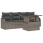 vidaXL Set da Giardino 5 Pezzi con Cuscini Grigi in Rattan Sintetico