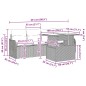 vidaXL Set Giardino 5 Pezzi con Cuscini Grigio Chiaro in Rattan