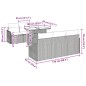 vidaXL Set di divani da giardino 7 pezzi con cuscini grigio chiaro in rattan