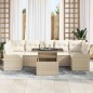 vidaXL Set di divani da giardino con 8 pezzi e cuscini beige in rattan sintetico
