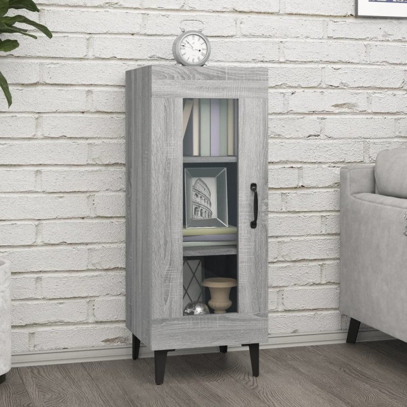 Credenza Grigio Sonoma 34,5x34x90 cm in Legno Multistrato Credenza Grigio Sonoma 34,5x34x90 cm in Legno Multistrato