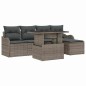 vidaXL Set di divani da giardino 6 pezzi con cuscini grigio in rattan sintetico