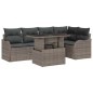 vidaXL Set Divano da Giardino 6 Pezzi con Cuscini Grigi in Rattan Sintetico