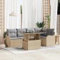 vidaXL Set da Giardino 6 Pezzi di con Cuscini Beige in Rattan