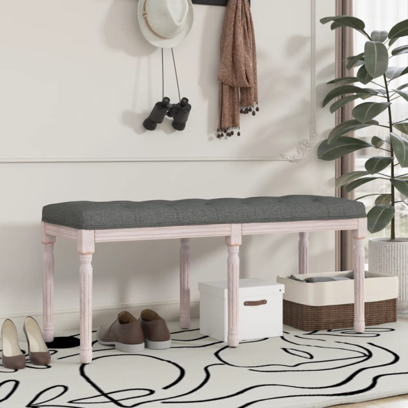 Panca Grigio Scuro 110x40x49 cm in Tessuto Panca Grigio Scuro 110x40x49 cm in Tessuto