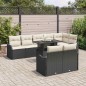 vidaXL Set di divani da giardino 9 pezzi con cuscini, rattan nero