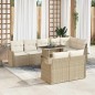 vidaXL Set di Divani da Giardino 9 Pezzi con Cuscini Beige in Rattan Sintetico vidaXL Set di Divani da Giardino 9 Pezzi con Cuscini Beige in Rattan Sintetico