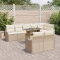 vidaXL Set di Divani da Giardino 9 Pezzi con Cuscini Beige in Rattan Sintetico vidaXL Set di Divani da Giardino 9 Pezzi con Cuscini Beige in Rattan Sintetico