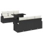 vidaXL Set Divani Giardino 7 Pezzi con Cuscini in Rattan Nero vidaXL Set Divani Giardino 7 Pezzi con Cuscini in Rattan Nero