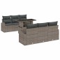 vidaXL Set da Giardino 7 Pezzi con Cuscini - Grigio in Rattan Sintetico