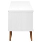 Mobile TV MOLDE Bianca 106x40x49 cm in Legno Massello di Pino Mobile TV MOLDE Bianca 106x40x49 cm in Legno Massello di Pino