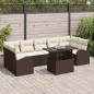 vidaXL Set da Giardino con 8 Pezzi e Cuscini in Rattan Sintetico
