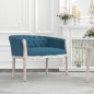 Panca Blu 98x56x69 cm in Velluto