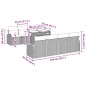 vidaXL Set Divano da Giardino in 9 Pezzi con Cuscini Grigi in Polyrattan