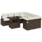 vidaXL Set Giardino 9 Pezzi con Cuscini Marroni in Rattan Sintetico vidaXL Set Giardino 9 Pezzi con Cuscini Marroni in Rattan Sintetico