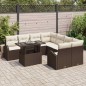 vidaXL Set Giardino 9 Pezzi con Cuscini Marroni in Rattan Sintetico vidaXL Set Giardino 9 Pezzi con Cuscini Marroni in Rattan Sintetico