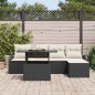 vidaXL Set di Divani da Giardino 6 Pezzi con Cuscini Neri