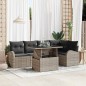 vidaXL Set Divano da Giardino 6 Pezzi con Cuscini Grigi in Rattan Sintetico