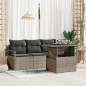 vidaXL Set Divano da Giardino 5 Pezzi con Cuscini Grigi