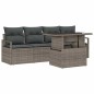 vidaXL Set Divano da Giardino 5 Pezzi con Cuscini Grigi