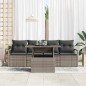 vidaXL Set Divano da Giardino 5 Pezzi con Cuscini Grigi